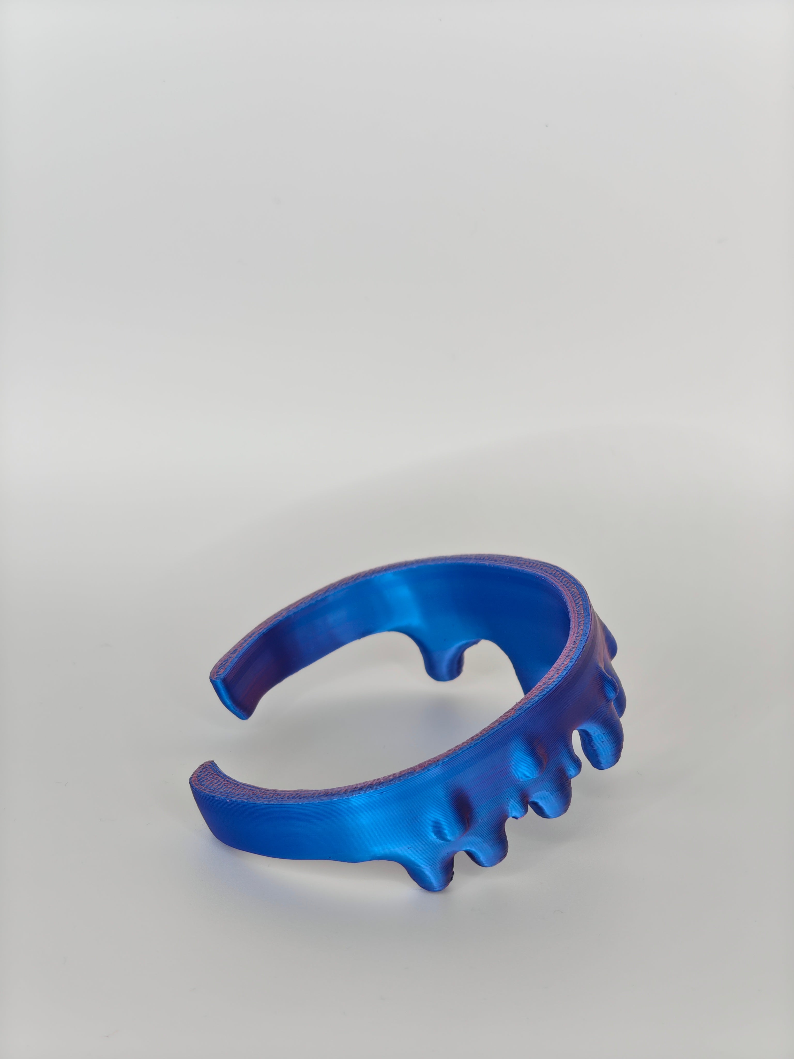 Dripping Bracelet Duo Pink & Blue Silk