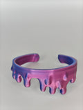 Dripping Bracelet Duo Pink & Blue Silk