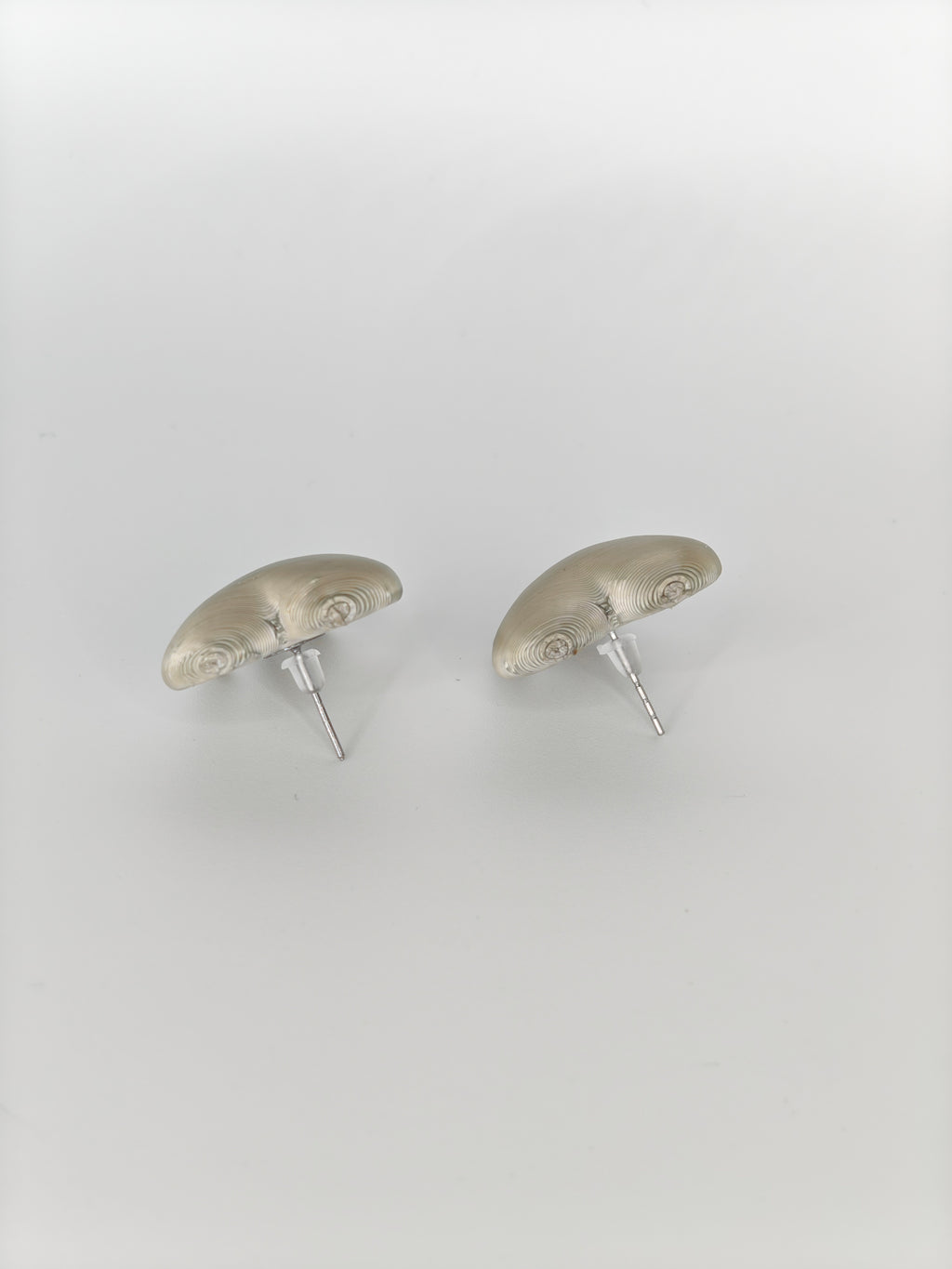 Earrings Melting Hearts Khaki Silk Recycled