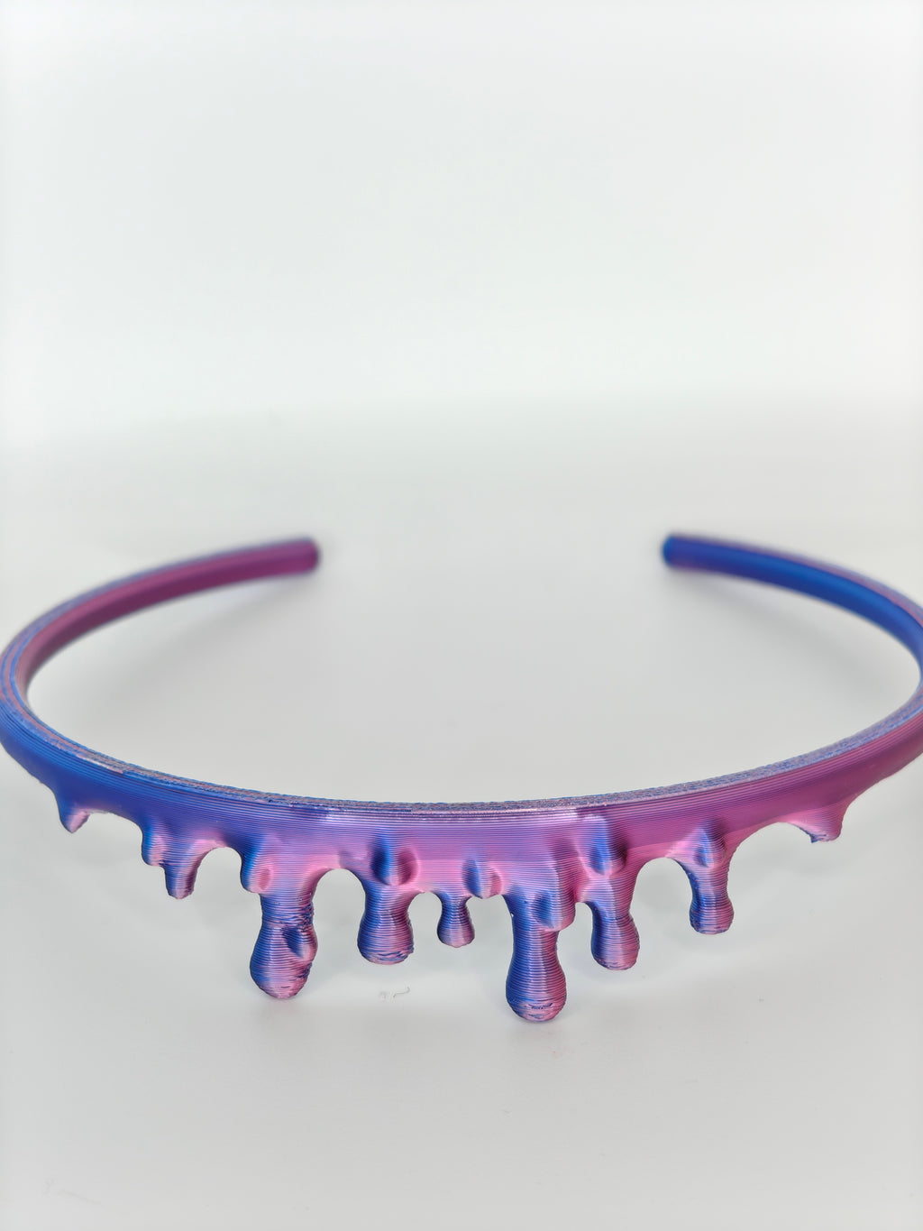 Dripping Necklace Duo Pink & Blue Silk