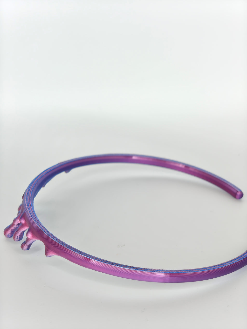 Dripping Necklace Duo Pink & Blue Silk