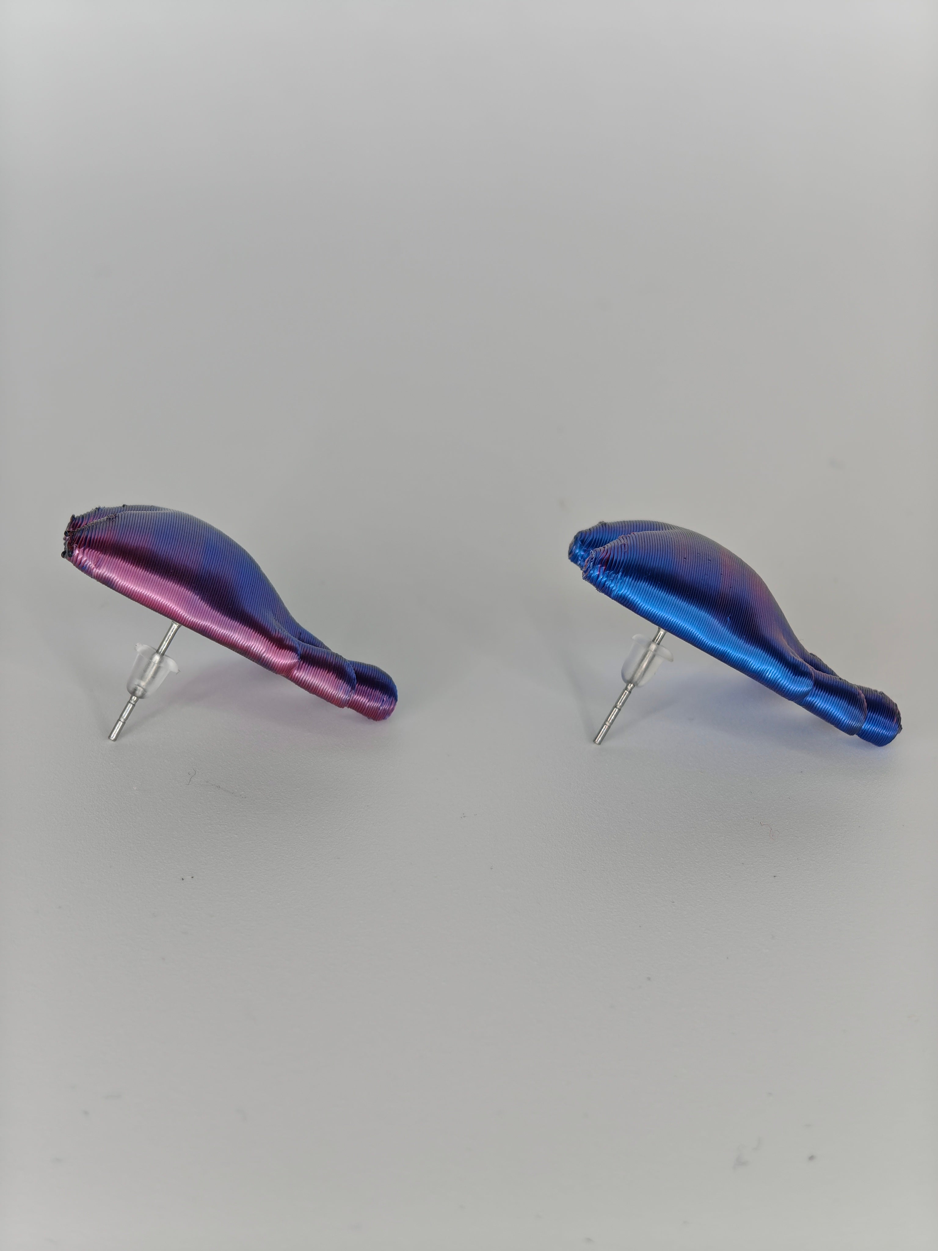 Earrings Melting Hearts Duo Pink&Blue