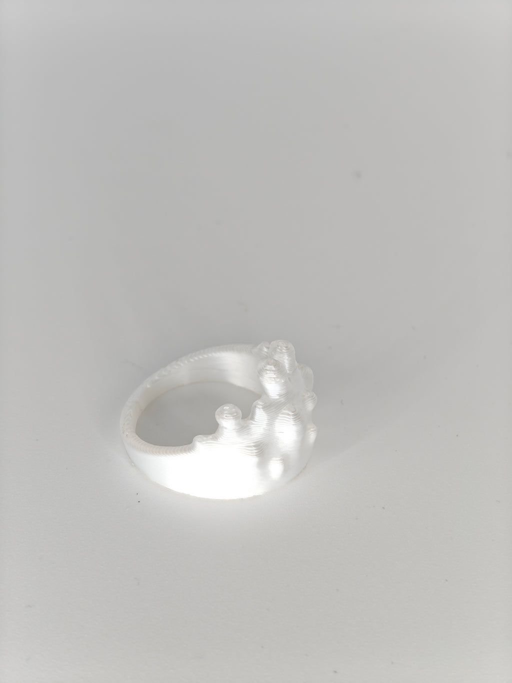 Dripping Ring White Silk
