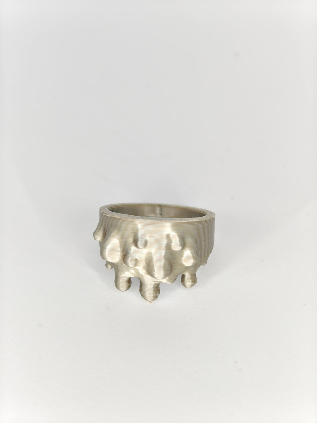 Dripping Ring Silk Khaki Recycled